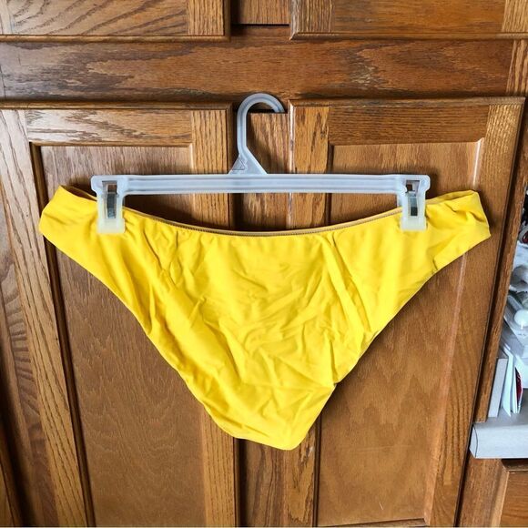 J Crew Curved Waist Cheeky Bikini Bottom Yellow - XXL - Picture 6 of 10